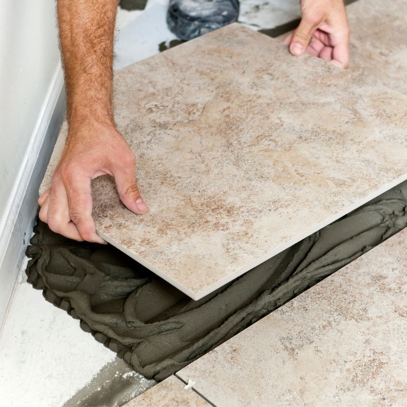 During Tile Installation | The Design House