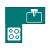 Kitchen layout icon