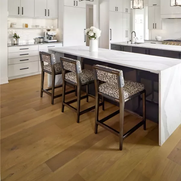 Quartz waterfall countertops in McKinney, TX