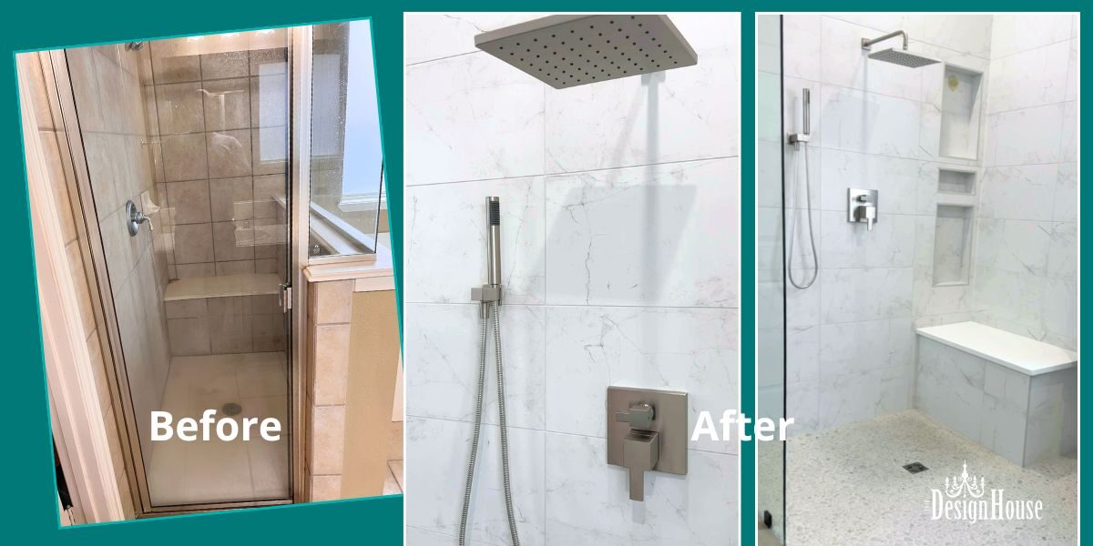a bathroom renovation in flower mound shower