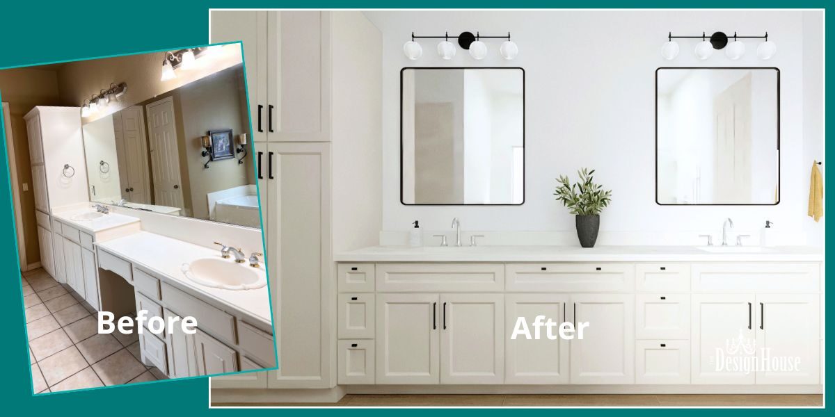 a bathroom renovation in flower mound counter and vanity