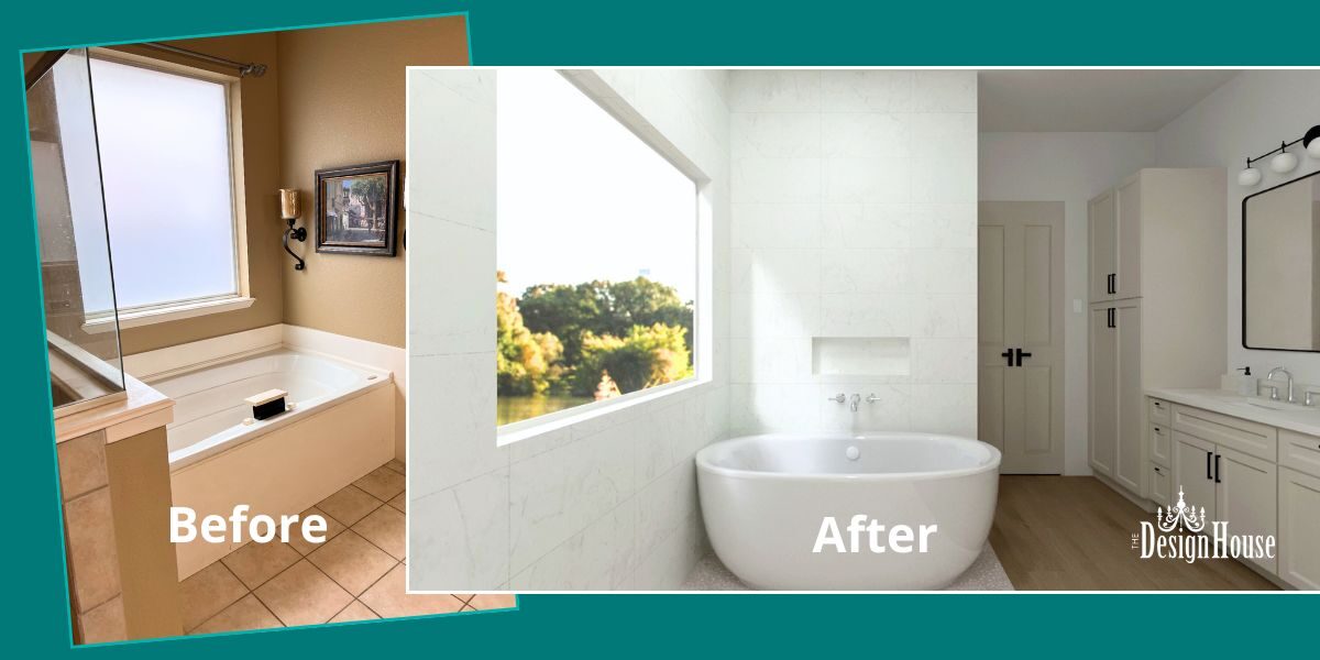 a bathroom renovation in flower mound soaker tub