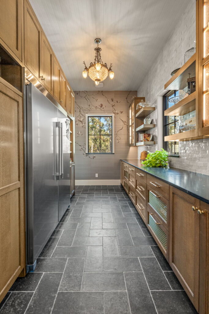 gourmet kitchen pantry stainless steel refrigerator freezer | The Design House